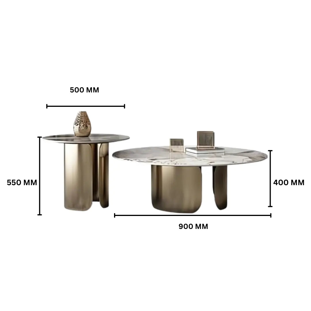 Elegant Stainless Steel Center Table