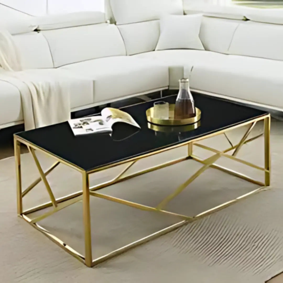 Modern Stainless Steel Center Table for Living Room