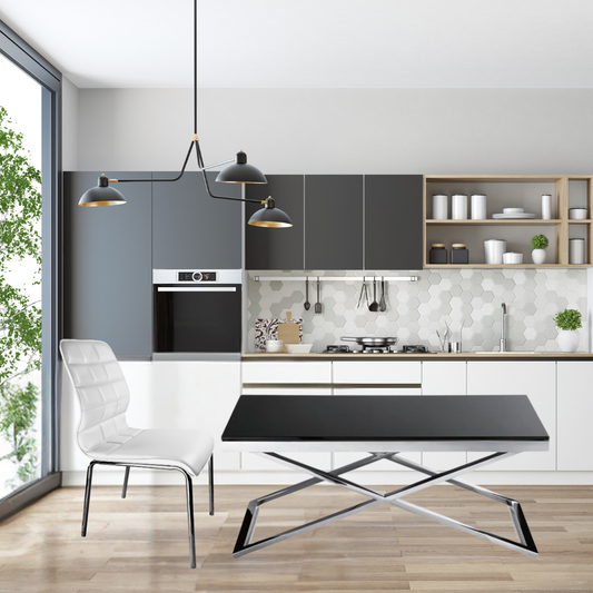 Stainless steel dining table- IZ-DT-002