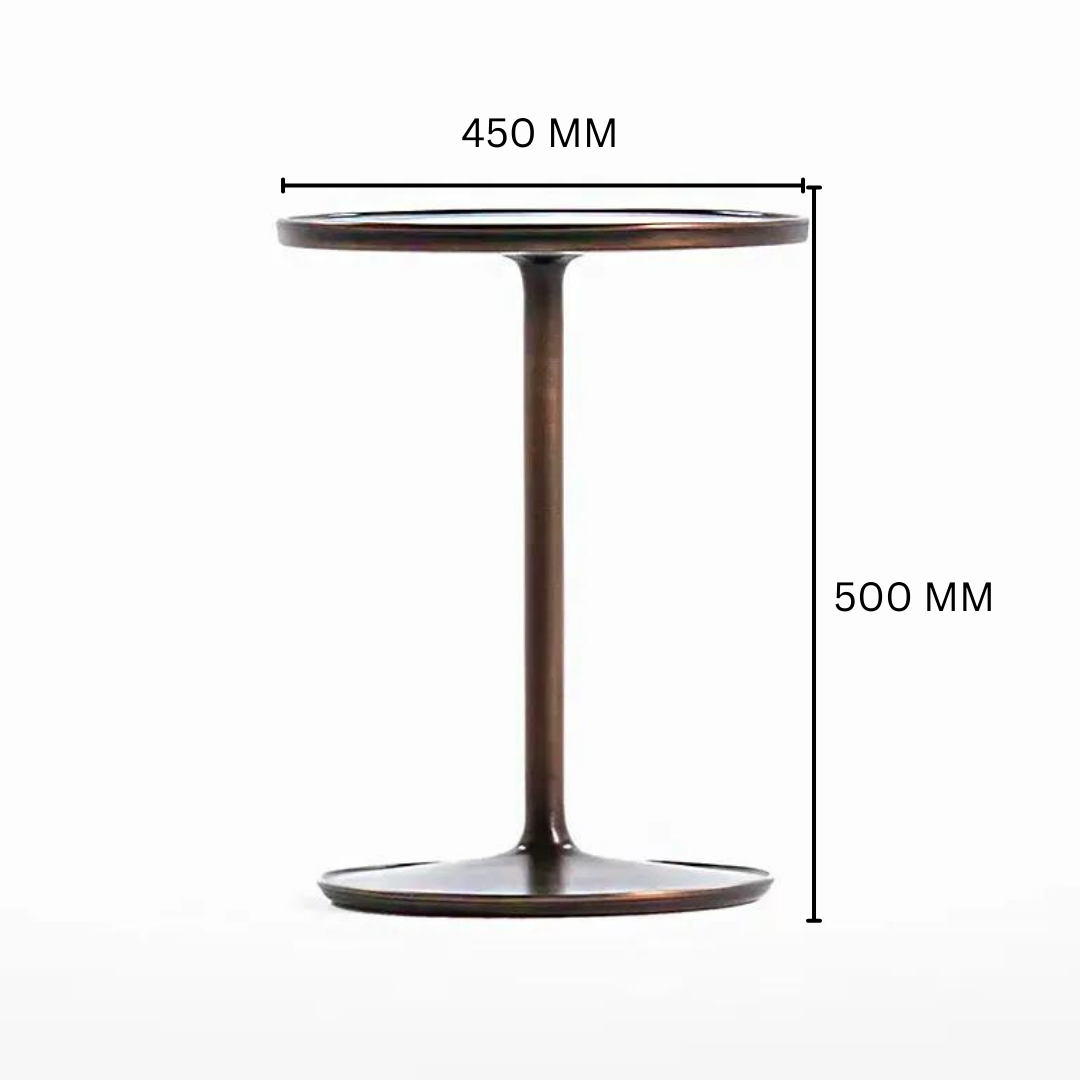 Stainless Steel Side Table IZ-ST-012 with PVD Gold or Rose Gold Finish