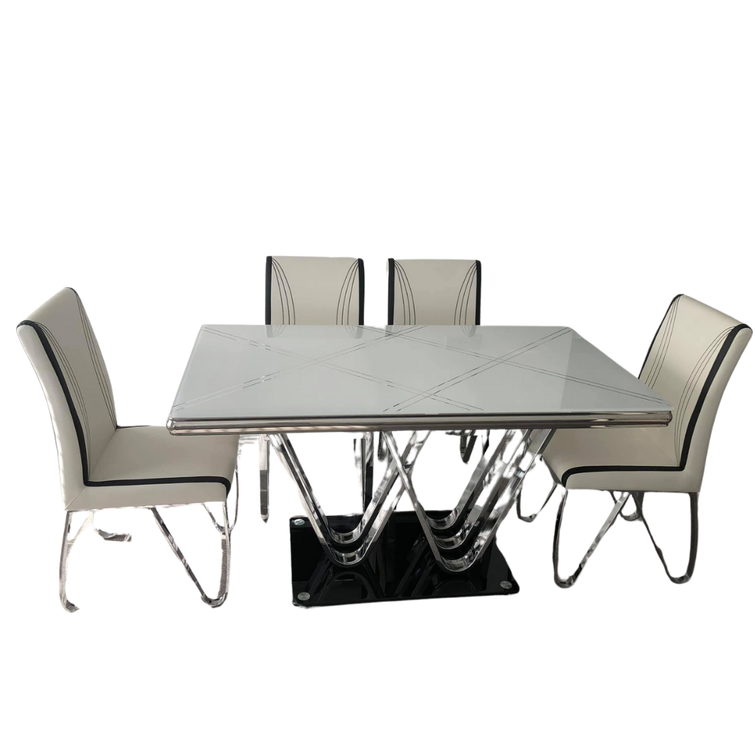 Stainless steel dining table - IZ-DT-004