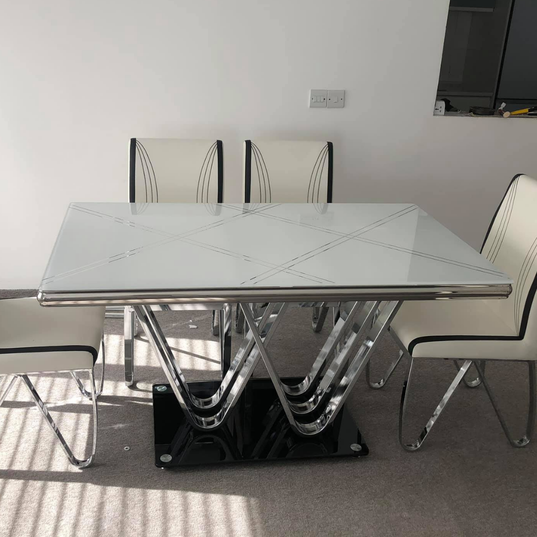 Stainless steel dining table - IZ-DT-004