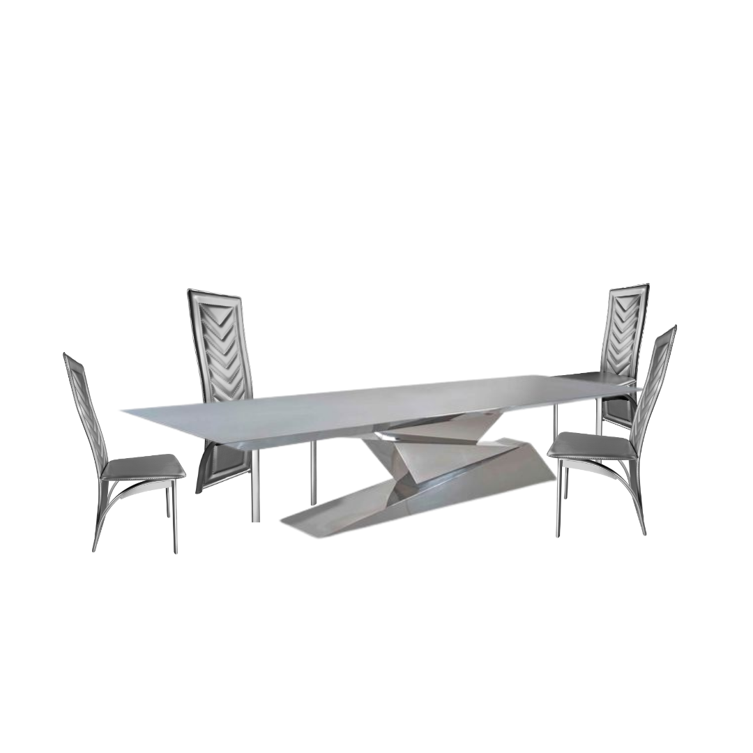 Stainless steel dining table - IZ-DT-012