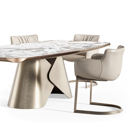 Stainless steel dining table - IZ-DT-015