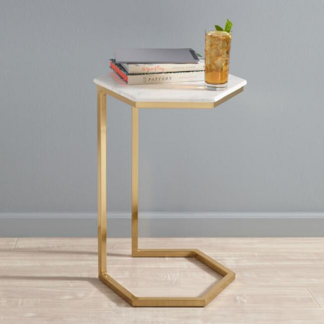 Elegant Stainless Steel Side Table