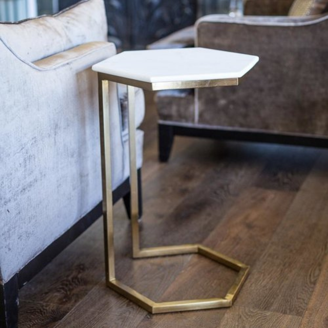 Elegant Stainless Steel Side Table