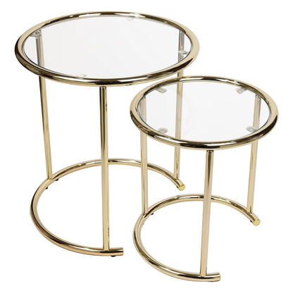 Stainless Steel Side Table with PVD Gold or Rose Gold Finish