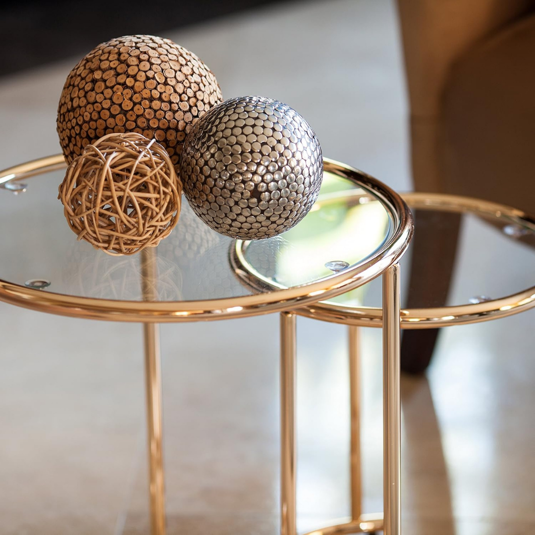 Stainless Steel Side Table with PVD Gold or Rose Gold Finish