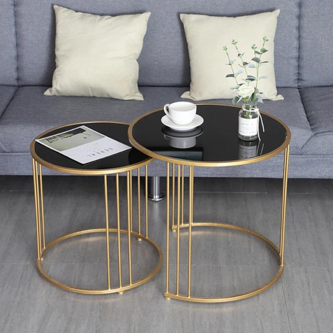 Stainless Steel Side Table with PVD Gold or Rose Gold Finish