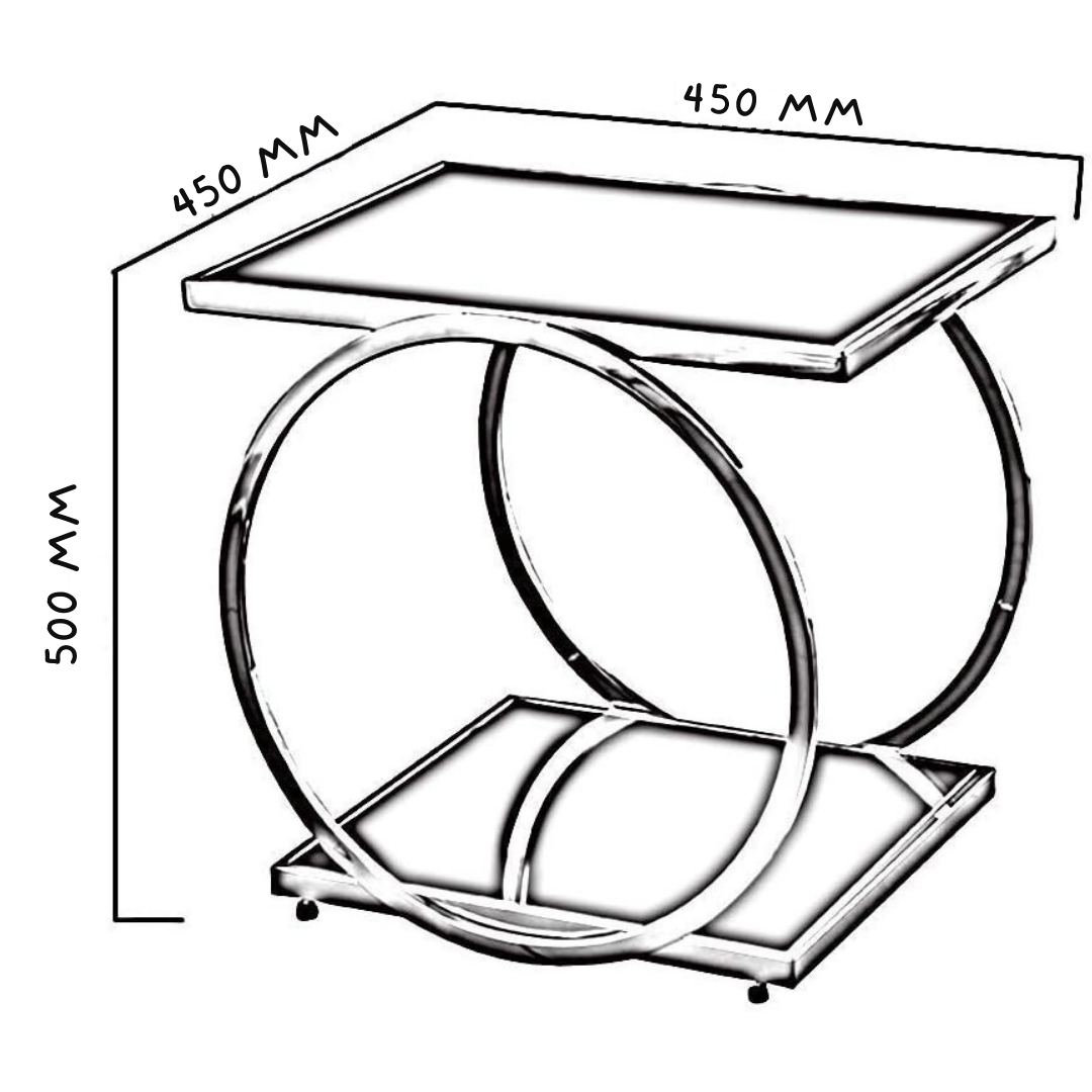 Stylish Stainless Steel Side Table