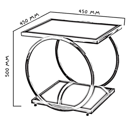 Stylish Stainless Steel Side Table