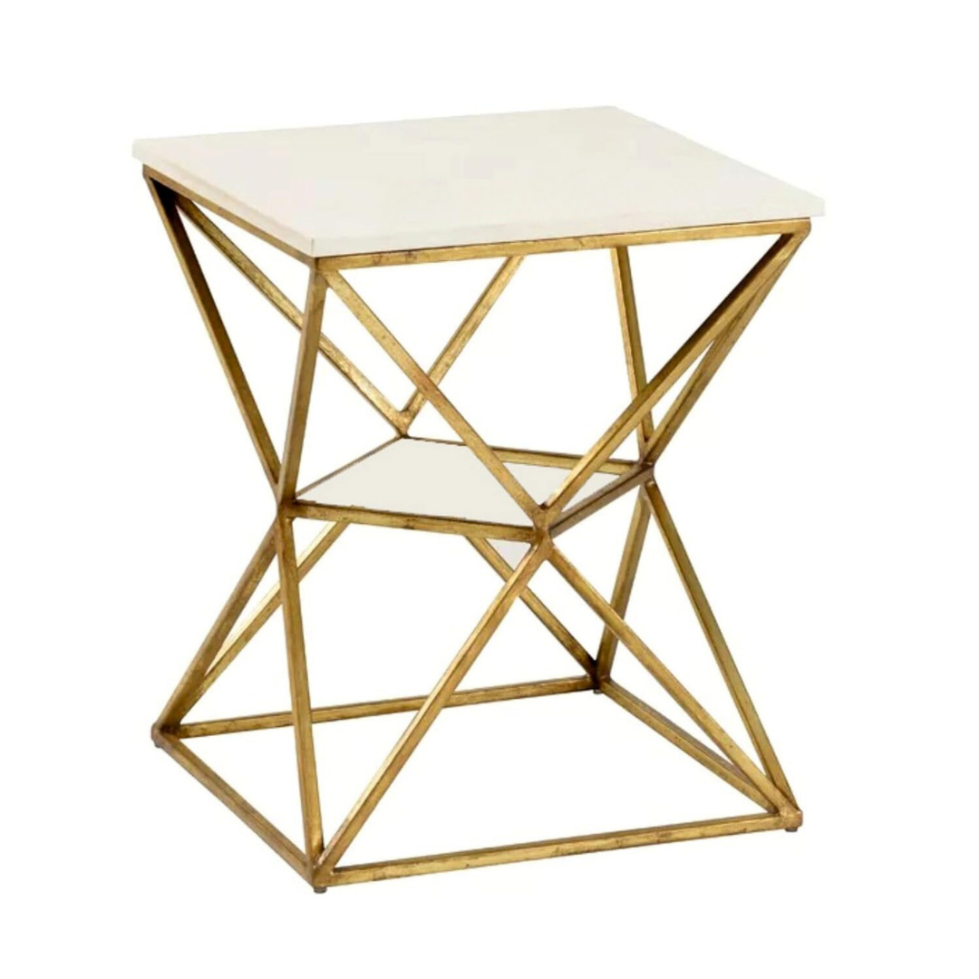 Stylish Stainless Steel Side Table with PVD Coating