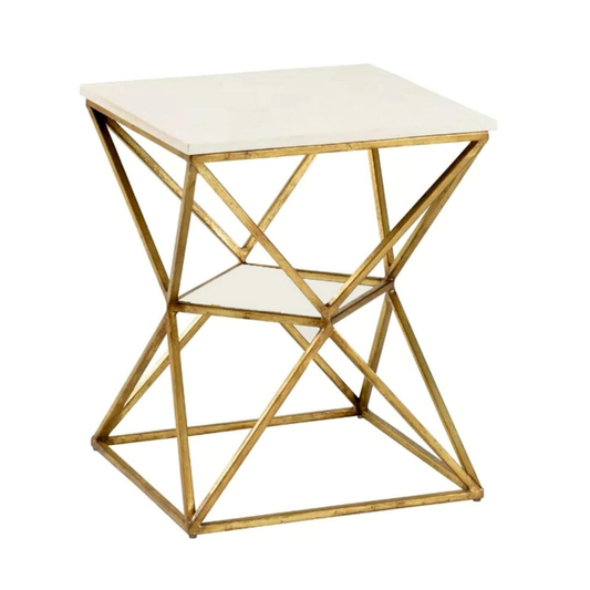 Stylish Stainless Steel Side Table with PVD Coating